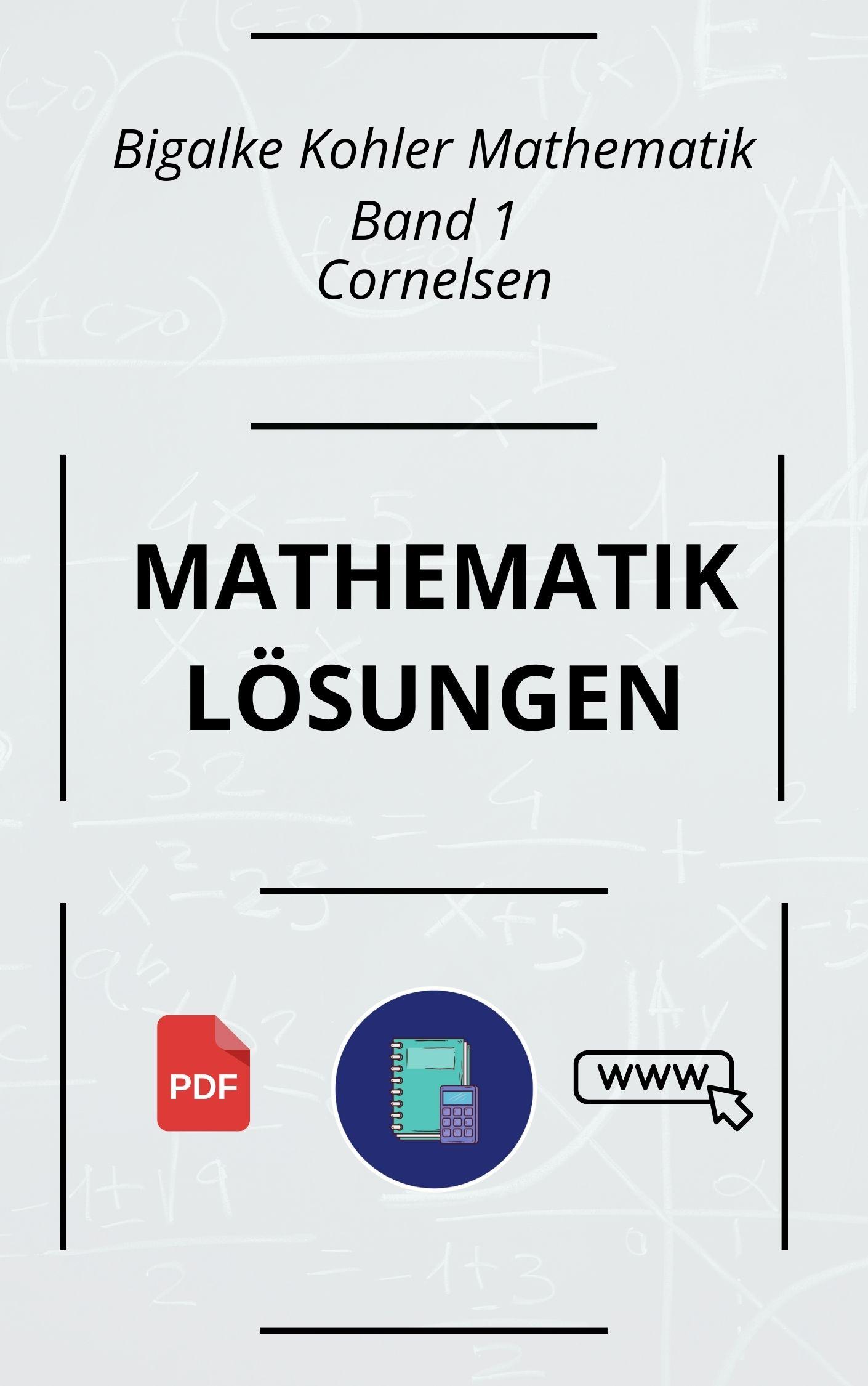 Bigalke Köhler Mathematik Band 1 Lösungen